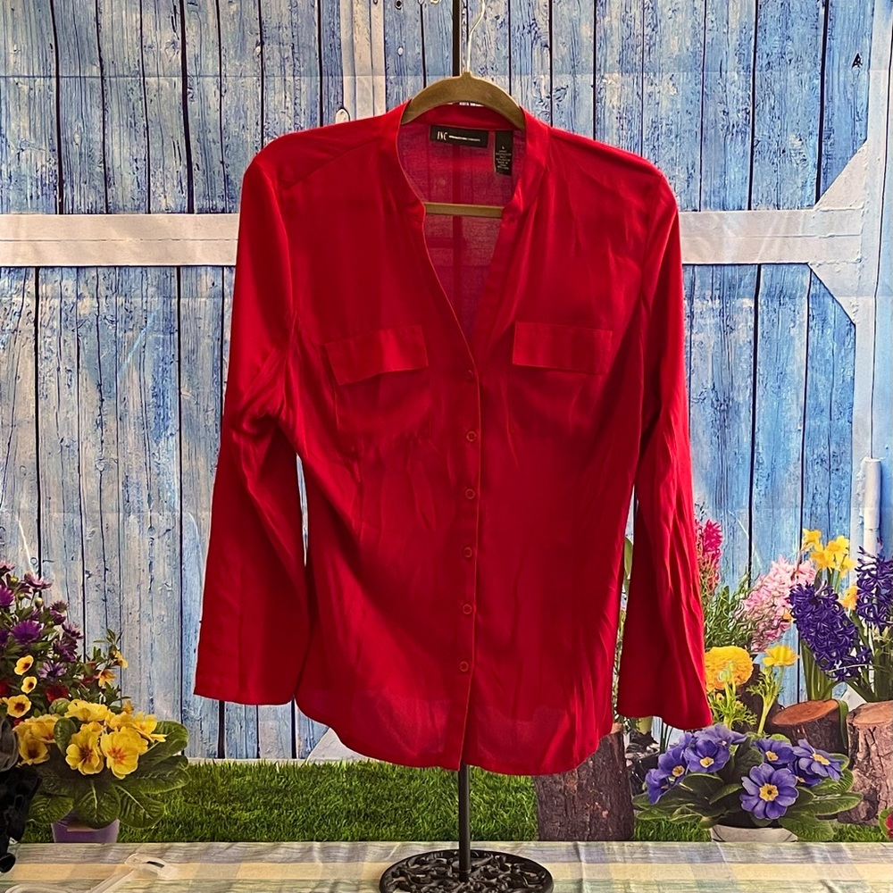 INC beautiful red blouse